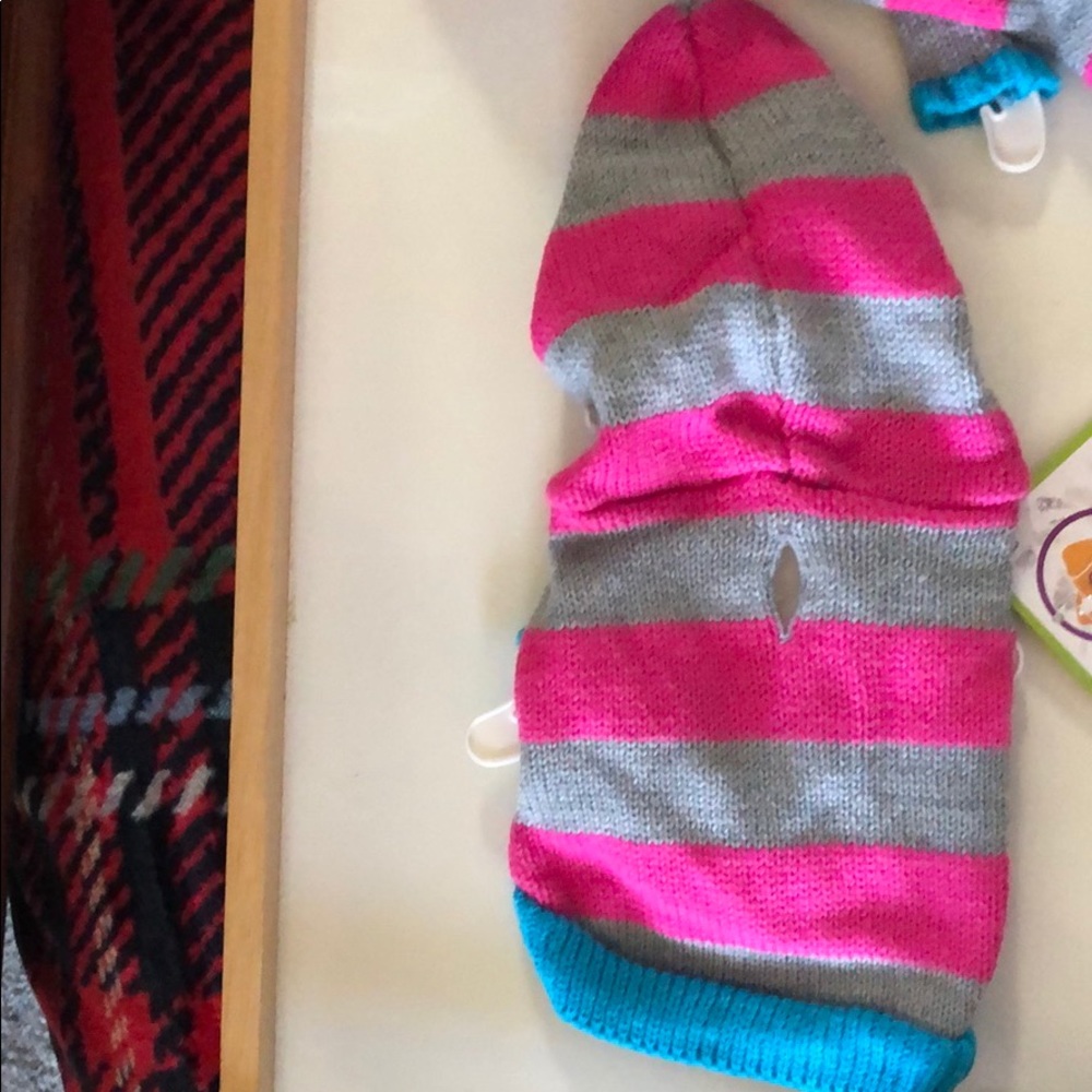 Dog sweater hoodie XS Hot Pink grey teal blue,soft